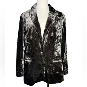 Anthropologie ett:twa Gallery Velvet Blazer